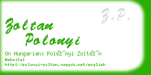 zoltan polonyi business card